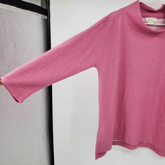 NWT By Anthropolgie Long Sleeved Mock Neck Tunic Sweater Medium Cozy Boho Basics - Picture 6 of 16